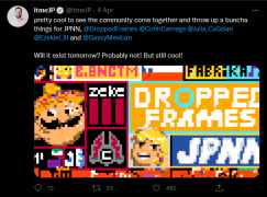 ItmeJP tweeting about the artwork