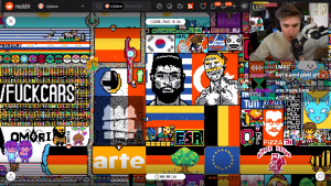 Screenshot of Ludwig's stream attacking French community eastern flag Apr 2 2022