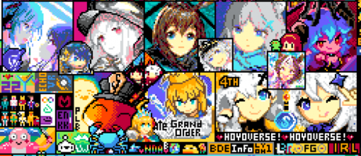 pixel art ive made of genshin characters! (four gifs) : r